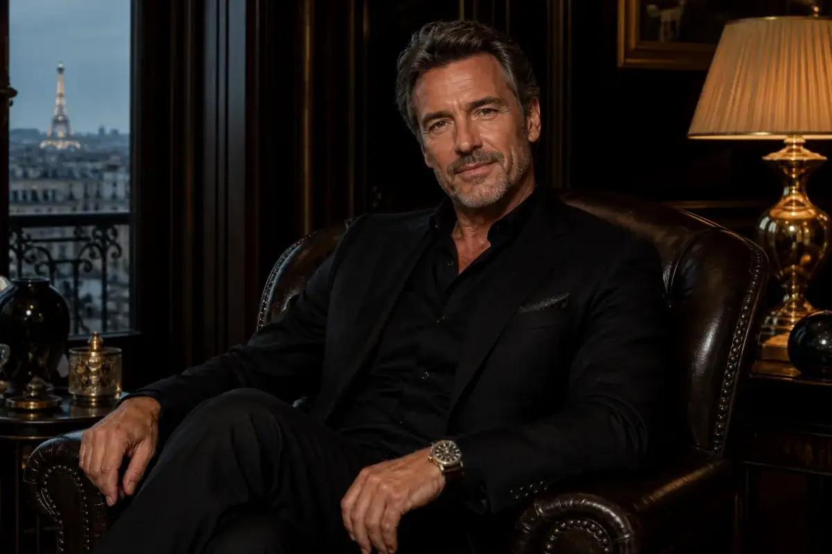 Distinguished successful man in a refined Paris lounge